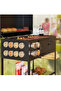 6 pcs Stainless Steel Magnetic Spice Jars, Includes Base, Transparent Lid, Sieve, and Magnetic Shelf - 4