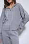 Gray Hooded Top and Wide Leg Knitwear Set - 6