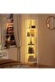 6-Tier 166cm Corner Shelf with LED Lights, Tall Narrow Storage Rack for Living Room & Bedroom - 7