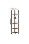 6-Tier 166cm Corner Shelf with LED Lights, Tall Narrow Storage Rack for Living Room & Bedroom