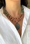 Handmade Star Stone and Jade Natural Stone Special Design Jade Natural Stone Pendant Women's Double Necklace - 5