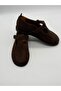 Alina Brown Loafer with Adjustable Strap and Buckle Detail - 6