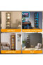 6-Tier 166cm Corner Shelf with LED Lights, Tall Narrow Storage Rack for Living Room & Bedroom - 8