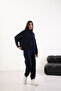 Women's Comfortable Fit Long Sleeve Half Zipper Modal Fabric Kangaroo Pocket Hooded Sweatshirt (Plum) - 6