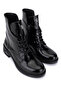Women's Black Patent Leather Casual Boots - 2