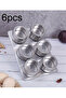 6 pcs Stainless Steel Magnetic Spice Jars, Includes Base, Transparent Lid, Sieve, and Magnetic Shelf
