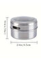 6 pcs Stainless Steel Magnetic Spice Jars, Includes Base, Transparent Lid, Sieve, and Magnetic Shelf - 8