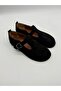 Alina Black Loafer with Adjustable Strap and Buckle Detail - 4