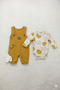 Cotton Teddy Bear Motif Waffle Fabric Baby Boy 3-Piece Romper 3 Months, 6 Months, 9 Months - 4