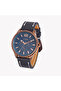 Men's Rose Gold & Blue Leather Watch | ZK131G2LS-4143 - 3