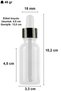 30 ml Clear Glass Dropper White Serum Bottle 30 Cc Metal Cap Dropper Glass Bottle 2 Pieces - 2