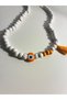 Evil Eye Beaded Tassel Glass and Wood Beaded Women's Necklace - 3