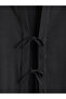 Lcw Modest Black Shawl Collar Striped Oversized Women's Kimono - 6