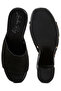 Women Suede High Block Heel Clogs in Black - 4