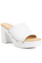 Women Recycled Leather Block Heel Clogs