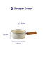 Enamel 14 cm Sauce Pan with Wooden Handle, Milk Pot - 4