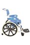 Folding Blue Commode Chair with Large Casters - Model KDB698Bكرسي حمام ازرق ينطوي - 2