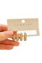 Vip Gold Plated Inlaid Stone Earring Set 4 Pieces