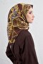 وشاح من الحرير الخالص منقوش كلاسيكي 9411D 80 - 3