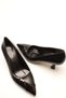 Black patent leather women's heels - 3