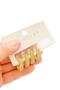 Vip Gold Plated Inlaid Stone Earring Set 4 Pieces - 2