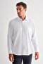 White Hard Collar Long Sleeve Pocket Comfort Fit Classic Shirt 1004255164 - 3