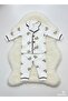 Bear Printed Striped Fabric Pajama Set - 3