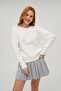 White Sweater - Casual College Round Neck Regular Fit S-M Size Compatible One Size - 3