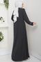 فستان كبير الحجم مطرز بالزهور من فيرايس سموكد HM2844 - 5