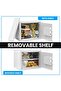 Key Safe Box with Shelf, A4 Document Size Large Capacity for Home Office RB30K1 (30x38x30cm, White) - 3