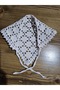 Stone Colored Square Model Hand-Knitted Bandana