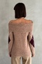 Women's Diamond Patterned Madonna Collar Knitwear Sweater - 7