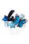Blue Butterfly Star Balloon Foil Set Birthday Set Age 4