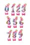 Rainbow Colors Number Balloon Gold Crown Birthday Set Age 4 - 2