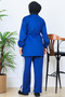 Scuba Suit with Drawstring Waist Belt N5349 Indigo - 4