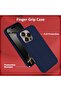 For iPhone 16 Pro Max Magnetic Finger Grip Shockproof Case (Dark Blue) - 5