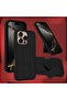 For iPhone 16 Pro Max Magnetic Finger Grip Shockproof Case (Black) - 2