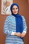 Colorful Sweatshirt - Cobalt Blue - 3