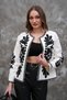 White Patterned Embroidered Vintage Jacket - 2