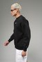Trend Biz Crew Neck Back Embroidered Oversized Pattern Sweatshirt - 6