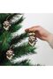 Golden Retriever Dog with Christmas Hat - Pine Tree Ornament Set of 3 - 3