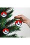 Christmas Tree - Red Framed - Pine Tree Ornament Set of 3 - 3