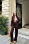 Modal Fabric Zippered Cardigan, Elastic Waist Trousers Set - 4