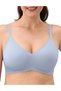 Elastic body compression bra, without underwire, blue M