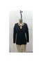 Women's Off-The-Shoulder Long Sleeve Ring at Neck Striped Detail Viscose Blouse 29167 - 4