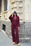 Modal Fabric Zippered Cardigan, Elastic Waist Trousers Set - 6