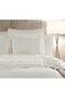 100% Cotton Linen Banded Puffy Stripe Double Duvet Cover Set 6 Pieces - 4