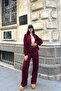 Modal Fabric Zippered Cardigan, Elastic Waist Trousers Set - 4