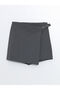 Alita City Lcw Vision Gray Plain Mini Women's Shorts Skirt with a Difference - 5