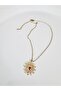Steel Gold Flower Necklace 45 cm - 3